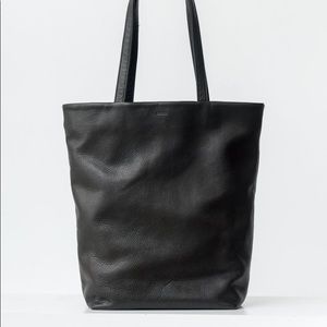 Baggu Black Leather Tote